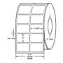 1.5" x 1" White General Purpose Label Thermal Transfer Labels, Two Across, Perfed, 10800 per roll (4 Rolls per Carton)