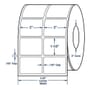 2" x 1.5" White General Purpose Thermal Transfer Labels, Perfed, 7600 per roll (4 Rolls per Carton)