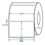 6.5" x 4" White General Use Thermal Transfer Labels, No Perforation, 1500 per roll (4 Rolls per Carton)