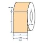 4" x 6" Pastel Orange General Use Label w/ Perf Thermal Transfer Labels, Perfed, 1000 per roll (4 Rolls per Carton)