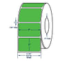 4" x 2" Fluorescent Green Thermal Transfer Labels, 2900 per roll (4 Rolls per Carton)