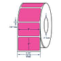 4" x 2" Fluorescent Pink Thermal Transfer Labels, 2900 per roll (4 Rolls per Carton)