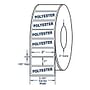 3" x 1" White 2 mil White Polyester Roll Labels Thermal Transfer Labels, Perfed, 5500 per roll (6 Rolls per Carton)