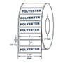 4" x 1" White 3 mil White Polyester Roll Labels Thermal Transfer Labels, Perfed, 5500 per roll (4 Rolls per Carton)