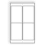 Large Laser Label Sheet, 4" x 6", Bright White, Perf Down the Middle, Flat Sheet, Pre-Cut Die Labels (Box of 1000)