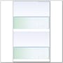 Green to Blue Rainbow Laser Check, Bottom Position, Fingerprint II, Panels at 3-1/2, 3-1/2, 3-1/2, 3-1/2 (Ream of 500)