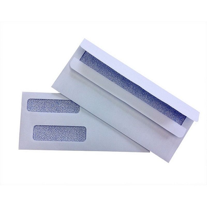 Blue Inside Tint Box of 500 3 7//8 x 8 7//8 24# White #9 Window Envelope - Window Envelope Series