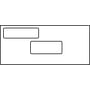 #9, Double Window Envelope, 3-7/8" x 8-7/8", 24# White Wove, Quick Stick Seal (Box of 500)