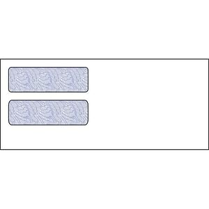 Business Envelopes - Custom Printed Double Window Envelope 6 3/16 x 3 3/4 -  91567 by Deluxe