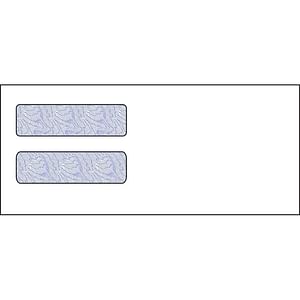 Business Envelopes - Custom Printed Double Window Envelope 6 3/16 x 3 3/4 -  91567 by Deluxe