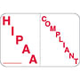 HIPAA Labels, HIPAA Compliant - White, 1-1/2" X 1" (Roll of 250)