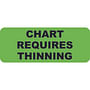 Chart labels, CHART REQUIRES THINNING Labels, Fluorescent Green, 2-1/4" x 7/8", (Roll of 420)