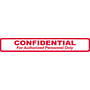 HIPAA Labels, CONFIDENTIAL For Authorized Personnel Only, White, and Red, 6-1/2" x 1" (Roll of 100)