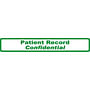 HIPAA Labels, Patient Record Confidential , White, and Green, 6-1/2" x 1" (Roll of 100)