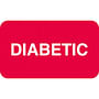 Chart Labels, DIABETIC - Red, 1-1/2\