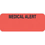 Attention/Alert Labels, MEDICAL ALERT - Fl Red, 1-7/8" X 3/4" (Roll of 500)