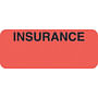 Insurance Labels, INSURANCE, Fluorescent Red, 1-1/2" x 3/4" (Roll of 500)