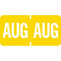 Tab Compatible "Aug" Month Labels, Vinyl Kimdura Stock, 1" X 1/2", Individual Months - Roll of 1000