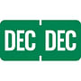 Tab Compatible "Dec" Month Labels, Vinyl Kimdura Stock, 1" X 1/2", Individual Months - Roll of 1000