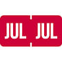 Tab Compatible "Jul" Month Labels, Vinyl Kimdura Stock, 1" X 1/2", Individual Months - Roll of 1000