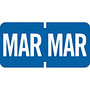 Tab Compatible "Mar" Month Labels, Vinyl Kimdura Stock, 1" X 1/2", Individual Months - Roll of 1000