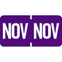 Tab Compatible "Nov" Month Labels, Vinyl Kimdura Stock, 1" X 1/2", Individual Months - Roll of 1000