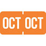 Tab Compatible "Oct" Month Labels, Vinyl Kimdura Stock, 1" X 1/2", Individual Months - Roll of 1000