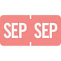 Tab Compatible "Sep" Month Labels, Vinyl Kimdura Stock, 1" X 1/2", Individual Months - Roll of 1000