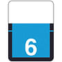 Tab Compatible Numeric "6" Labels, Vinyl Kimdura Stock, 1" x 3/4" Individual Numbers - Roll of 500