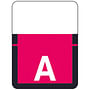 Tab A1307 Top Tab Compatible Labels "A", Vinyl Stock, 1" X 3/4" Individual Letters - Rolls of 500