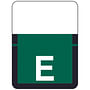 Tab A1307 Top Tab Compatible Labels "E", Vinyl Stock, 1" X 3/4" Individual Letters - Rolls of 500