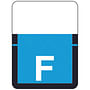 Tab A1307 Top Tab Compatible Labels "F", Vinyl Stock, 1" X 3/4" Individual Letters - Rolls of 500