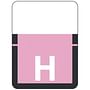 Tab A1307 Top Tab Compatible Labels "H", Vinyl Stock, 1" X 3/4" Individual Letters - Rolls of 500