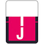 Tab A1307 Top Tab Compatible Labels "J", Vinyl Stock, 1" X 3/4" Individual Letters - Rolls of 500