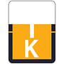 Tab A1307 Top Tab Compatible Labels "K", Vinyl Stock, 1" X 3/4" Individual Letters - Rolls of 500