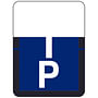 Tab A1307 Top Tab Compatible Labels "P", Vinyl Stock, 1" X 3/4" Individual Letters - Rolls of 500