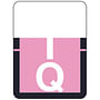 Tab A1307 Top Tab Compatible Labels "Q", Vinyl Stock, 1" X 3/4" Individual Letters - Rolls of 500