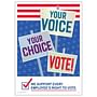 Your Voice, Your Choice, Vote Poster, 10" x 14" (Pack of 1)