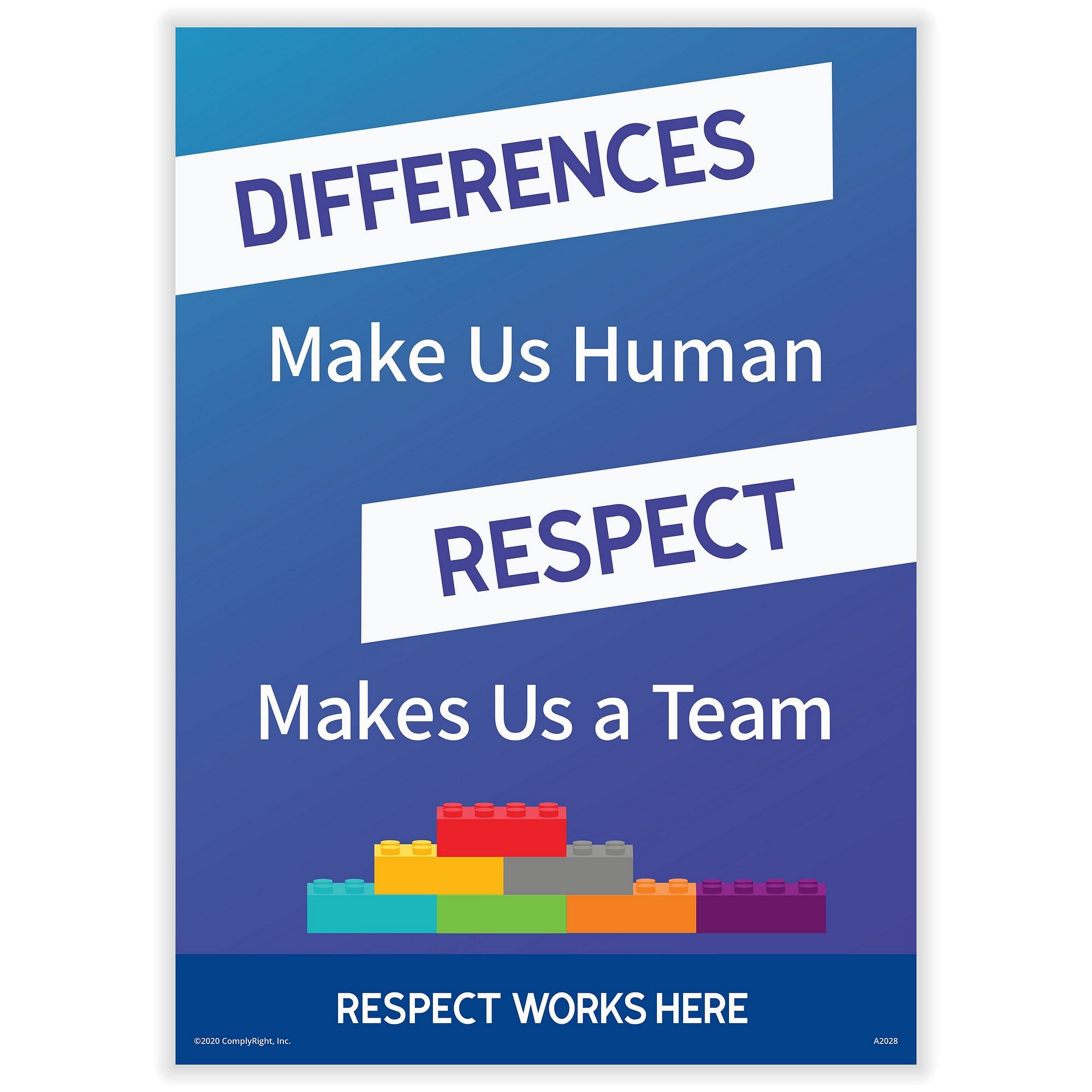 Differences Make Us Human, Respect Makes Us A Team Poster, 10" x 14