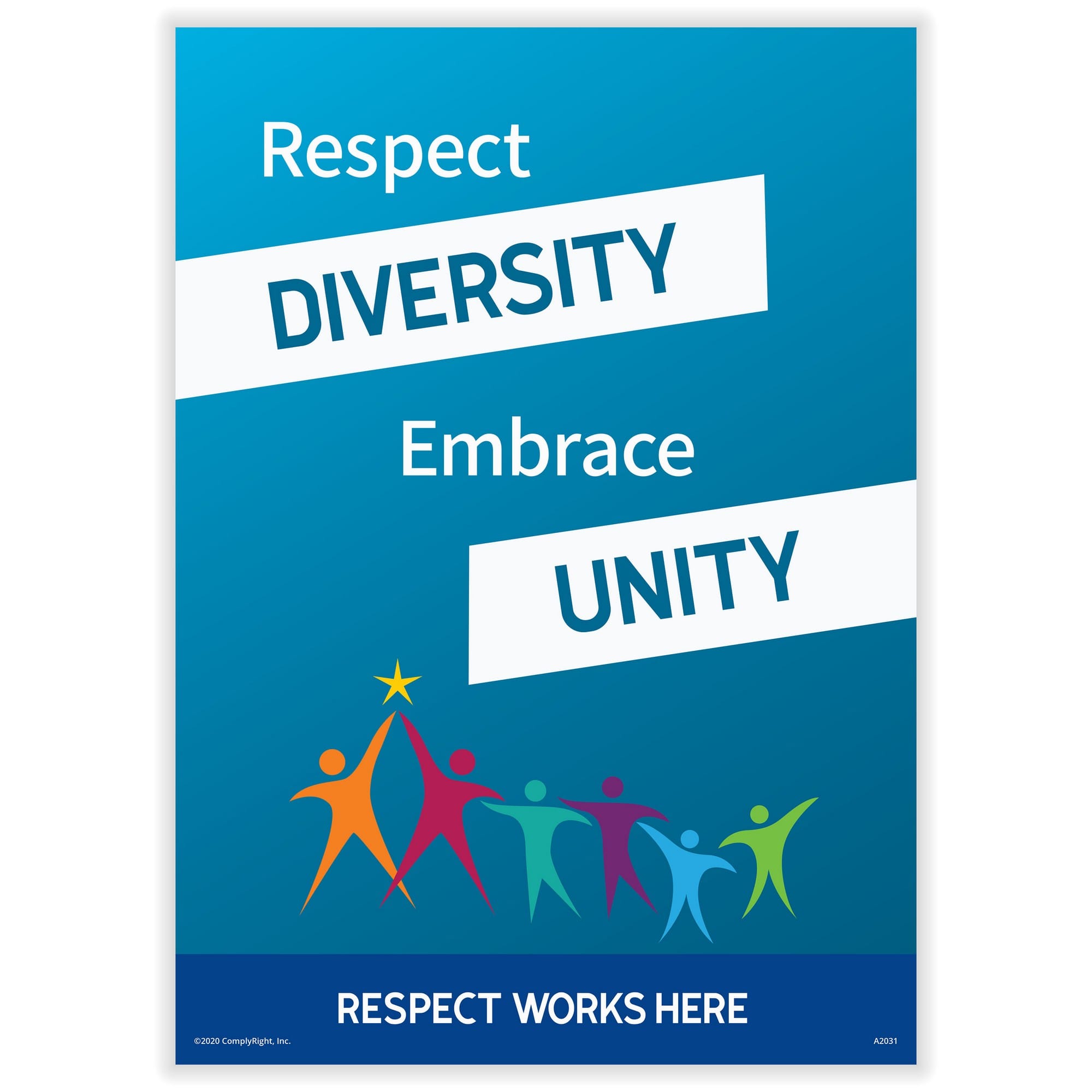 Respect Diversity Embrace Unity Poster 10 X 14 Pack Of 1 