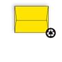 #A-2 Announcement Envelopes, 4-3/8" x 5-3/4", 24#, Recycled, Brightly Colored Yellow, Square Flaps Down (Box of 500)