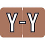 Barkley ACPM Compatible "Y" Labels, Laminated Stock, 1" X 1-1/2" Individual Letters - Roll of 500
