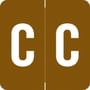 Barkley ADPK Compatible "C" Labels, Laminated Stock, 1-1/2" X 1-1/2" Individual Letters - Pack of 228