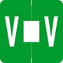 Barkley ADPK Compatible "V" Labels, Laminated Stock, 1-1/2" X 1-1/2" Individual Letters - Pack of 228