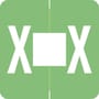 Barkley ADPK Compatible "X" Labels, Laminated Stock, 1-1/2" X 1-1/2" Individual Letters - Pack of 228