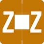 Barkley ADPK Compatible "Z" Labels, Laminated Stock, 1-1/2" X 1-1/2" Individual Letters - Pack of 228