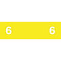 Ames Compatible "6" Numeric Labels, Laminated Stock, 1/2" x 1-3/4" Individual Numbers - Roll of 1000