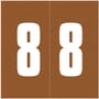 IFC CL3300 Compatible Numeric "8" Labels, Laminated Stock,1-7/8" x 1-7/8" Individual Numbers - Roll of 500