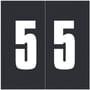 Ames Compatible "5" Numeric Labels, Laminated Stock, 1-7/8" X 1-7/8" Individual Numbers - Roll of 1000