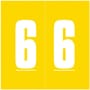 Ames Compatible "6" Numeric Labels, Laminated Stock, 1-7/8" X 1-7/8" Individual Numbers - Roll of 1000